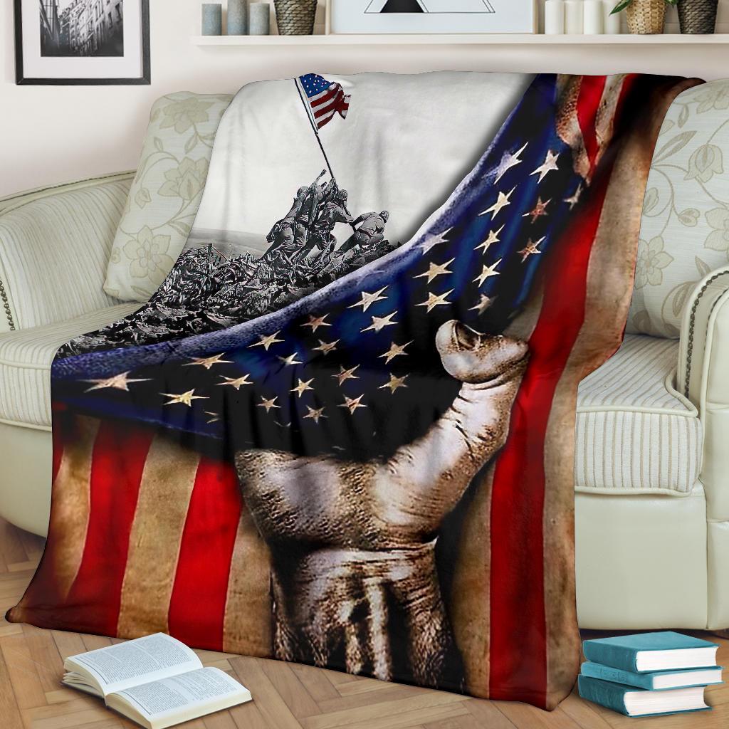 Veteran's Day US Flag Blanket, Gift for Veterans
