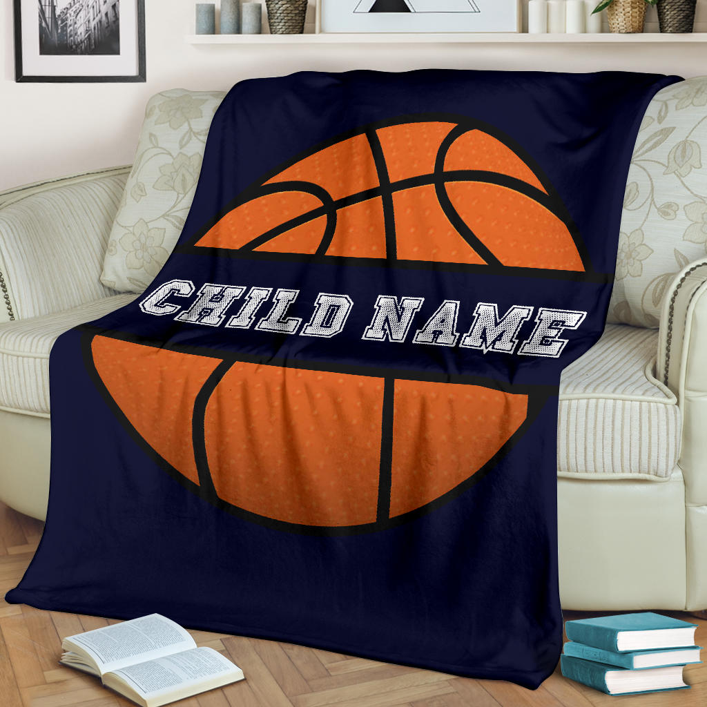 Personalized Name Basketball Premium Boys Blanket