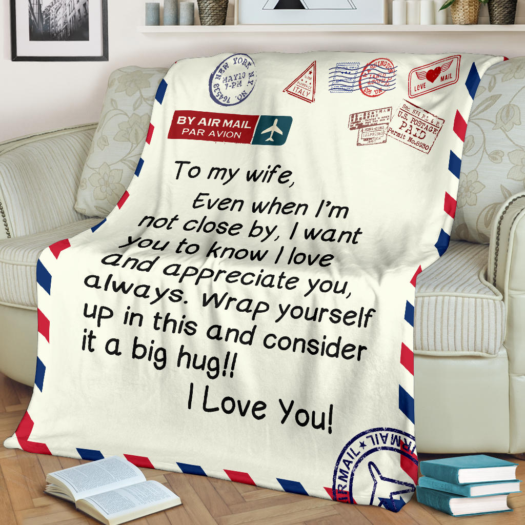 To My Wife Post Mail Blanket Gift from Husband