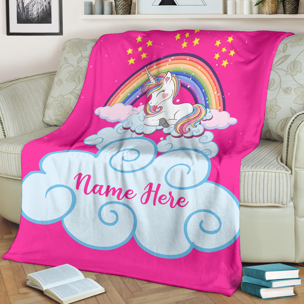 Personalized Name Magical Unicorn Blanket for Babies & Girls - Multistyle