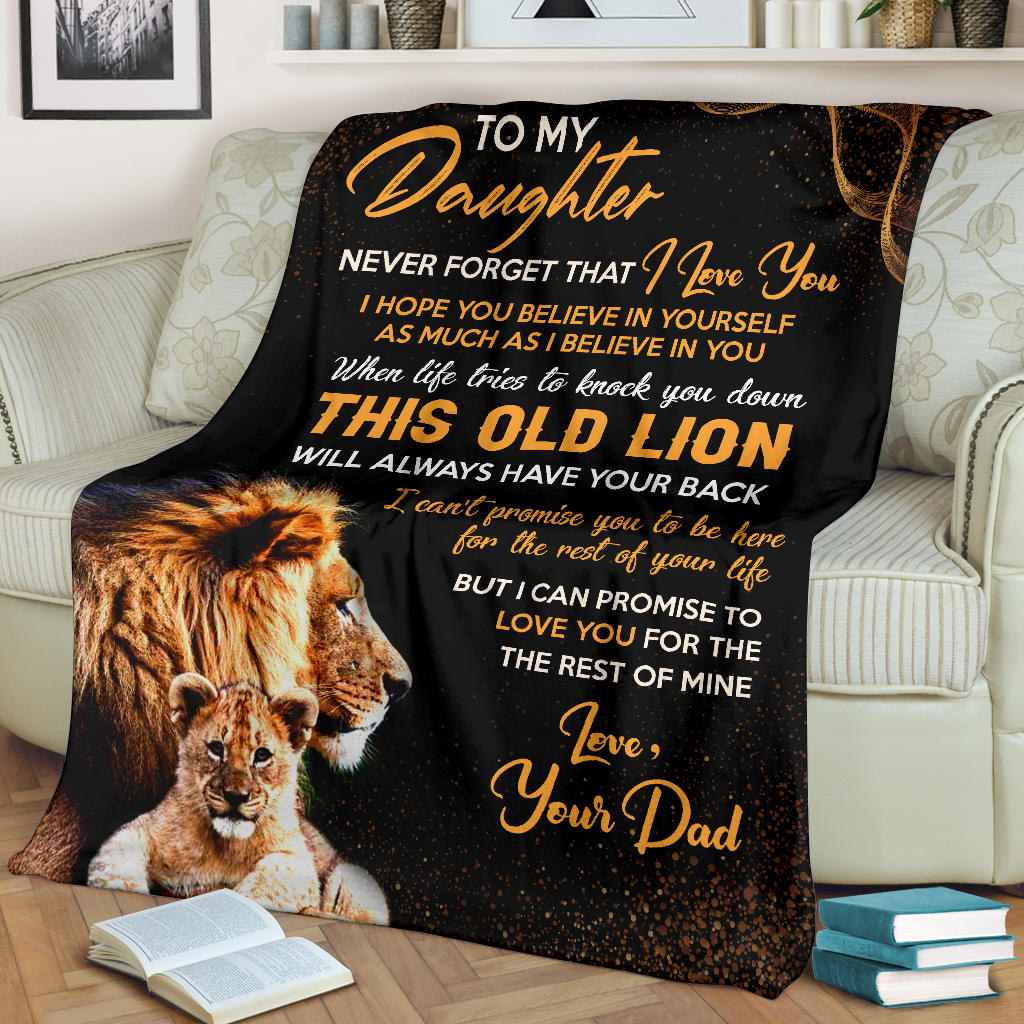 To My Daughter Blanket Gift from Dad