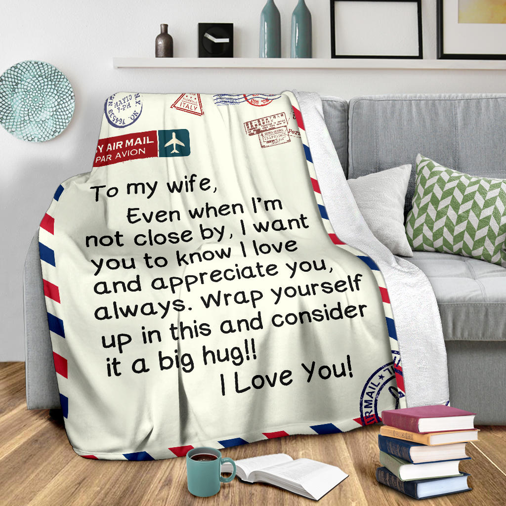 To My Wife Post Mail Blanket Gift from Husband