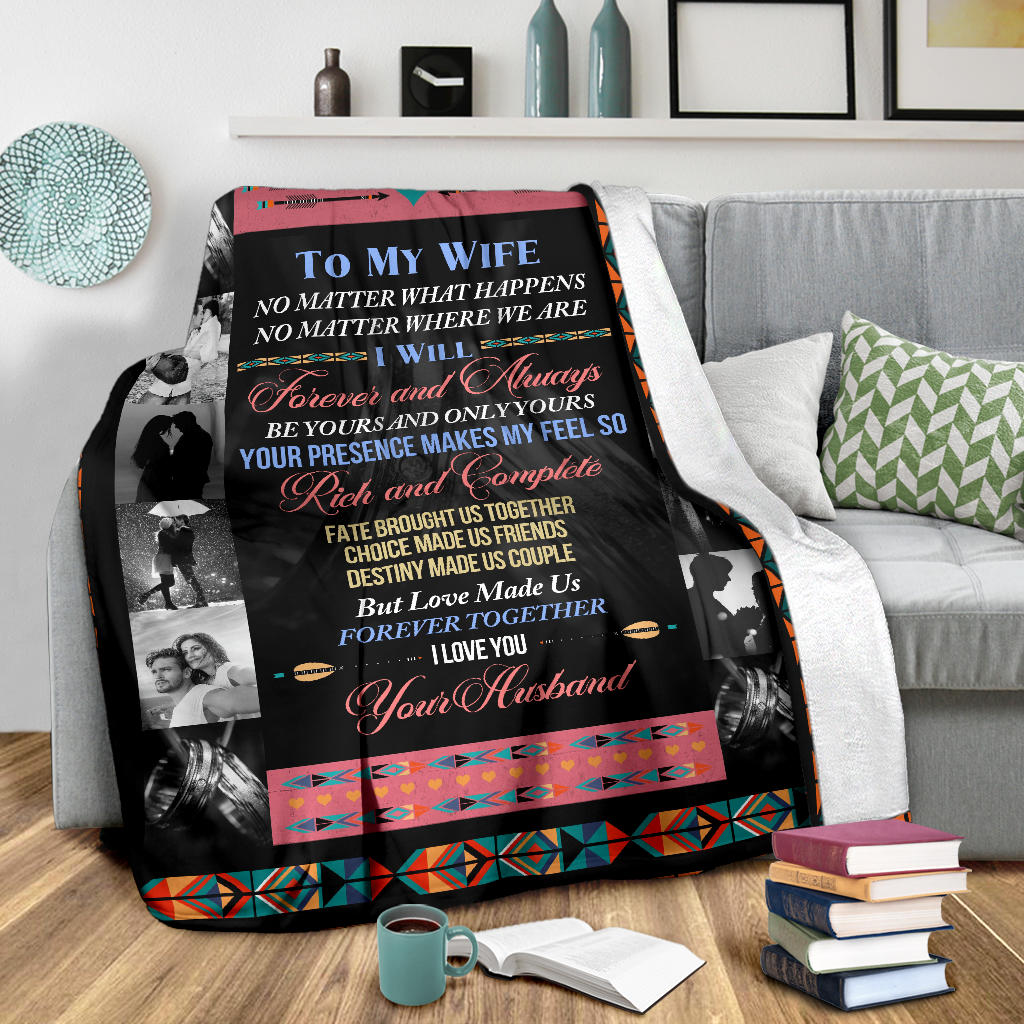 Personalized Blanket Gift for Wife from Husband with Photo Upload - 8 Photos
