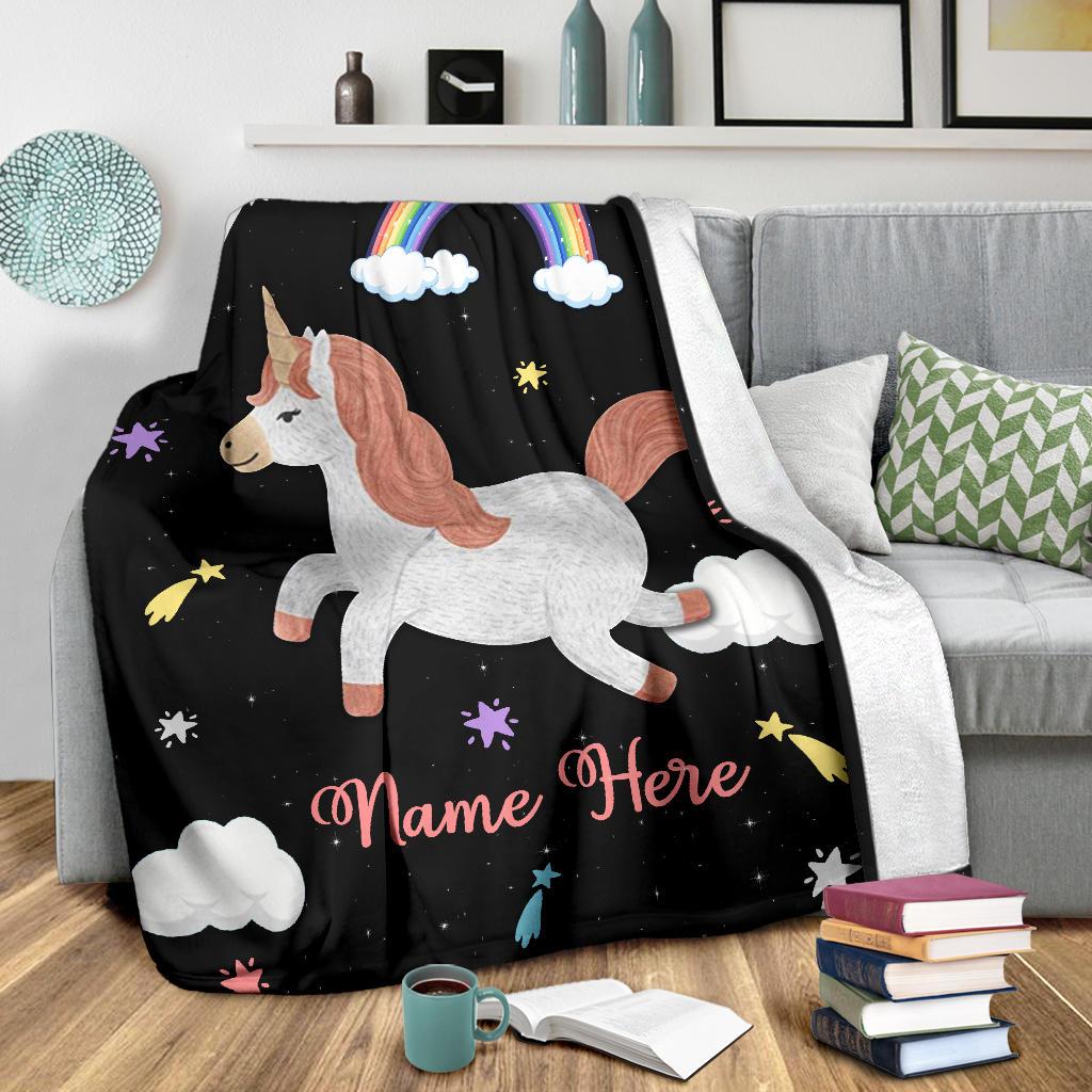 Personalized Name Magical Unicorn Blanket for Babies & Girls - Multistyle