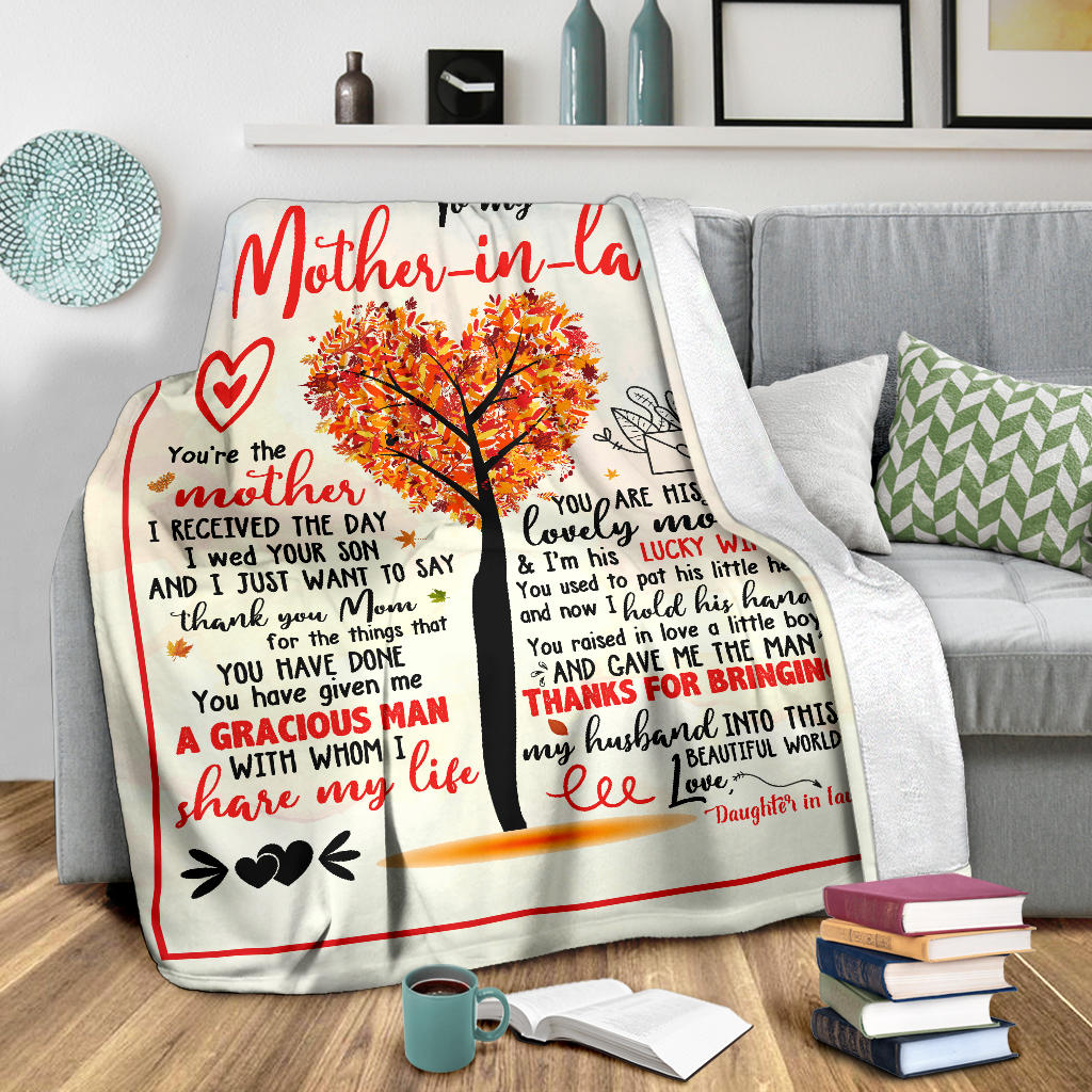 Personalized Blanket, Gift for Mother in Law from Daughter in Law