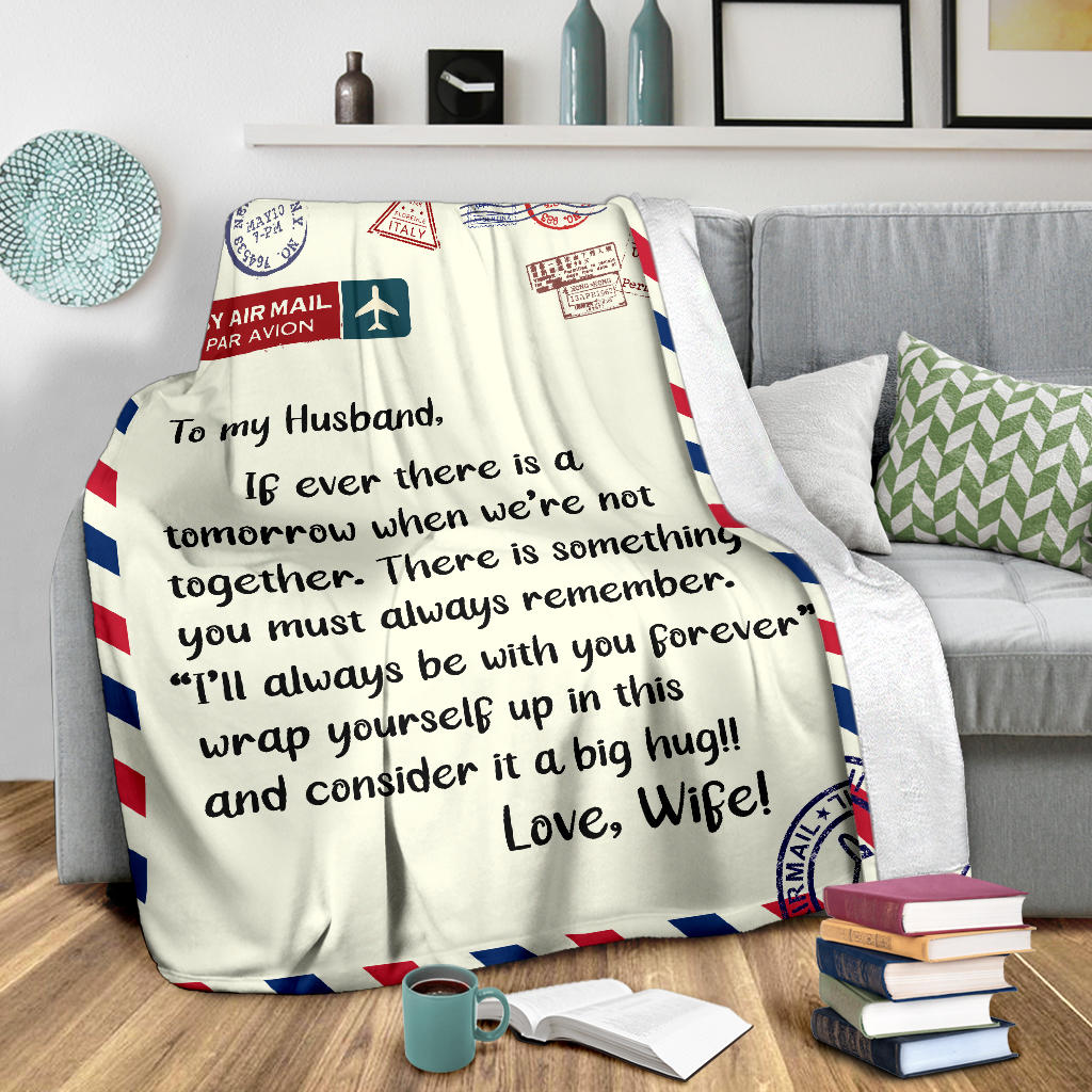 To My Husband Gift from Wife, Mail Blanket