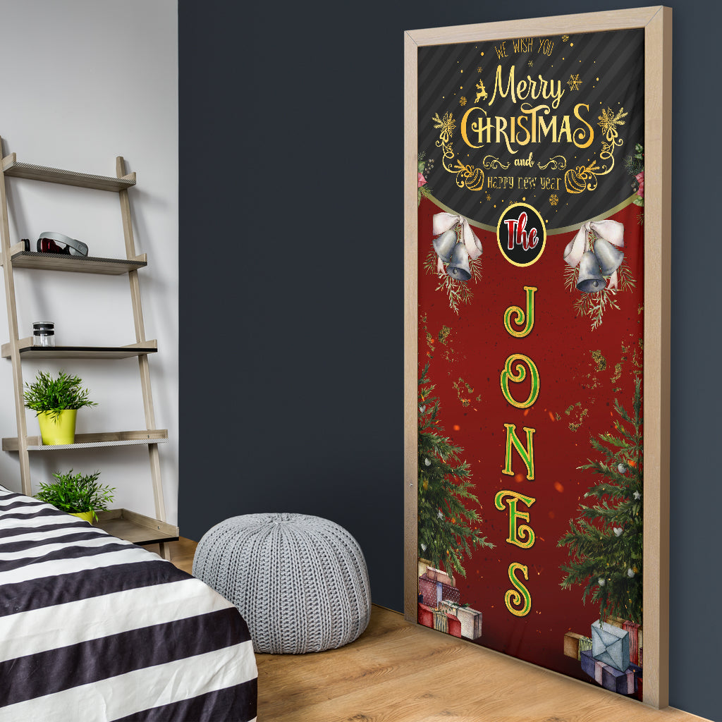 Personalized Name, Christmas Family Door Decor, Door Socks