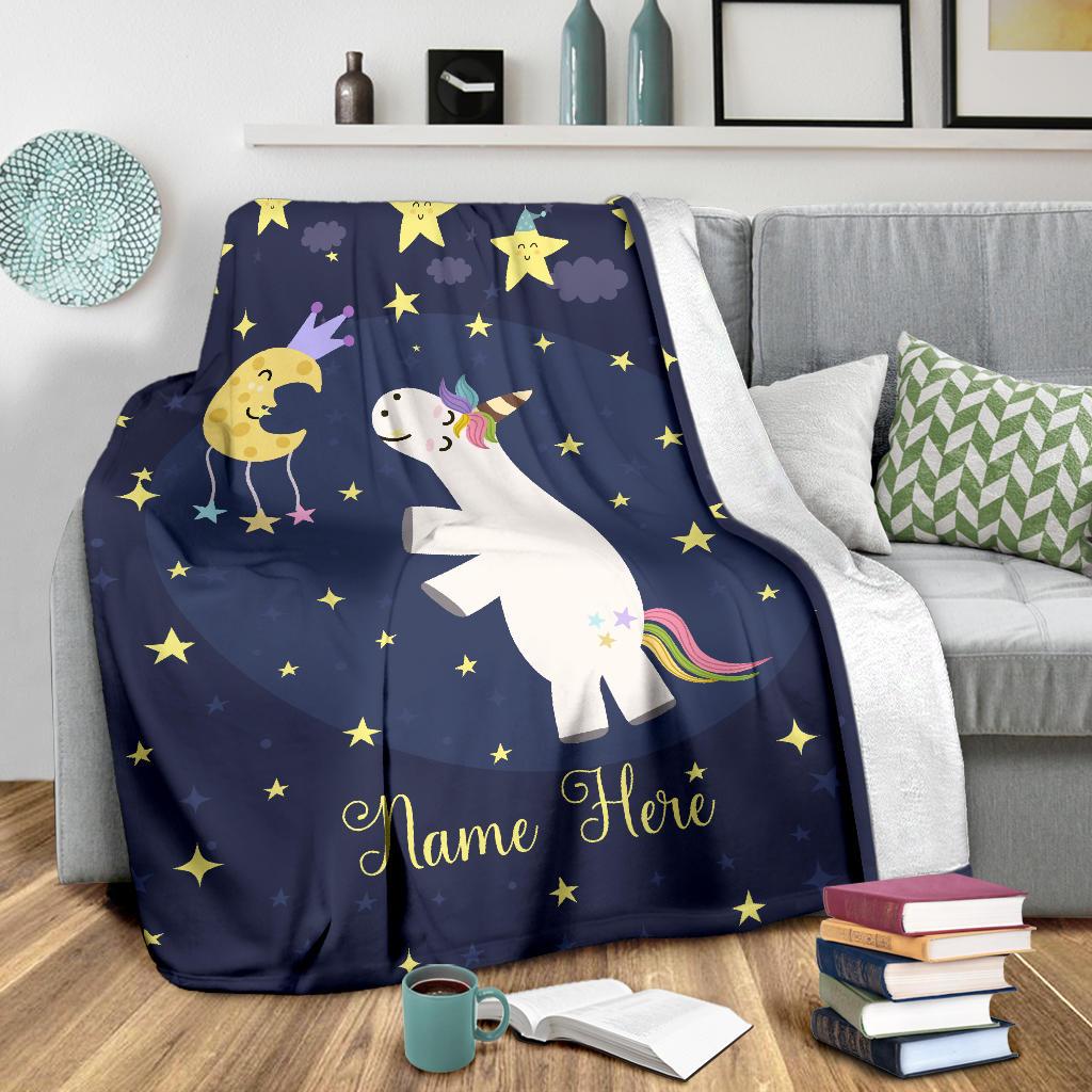Personalized Name Magical Unicorn Blanket for Babies & Girls - Multistyle