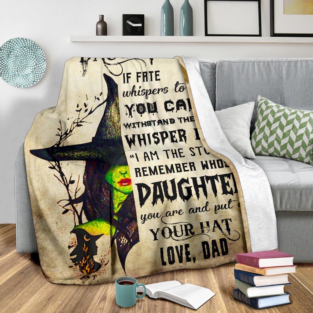 My Dear Daughter, Premium Fleece Blanket Gift from Dad to Daughter