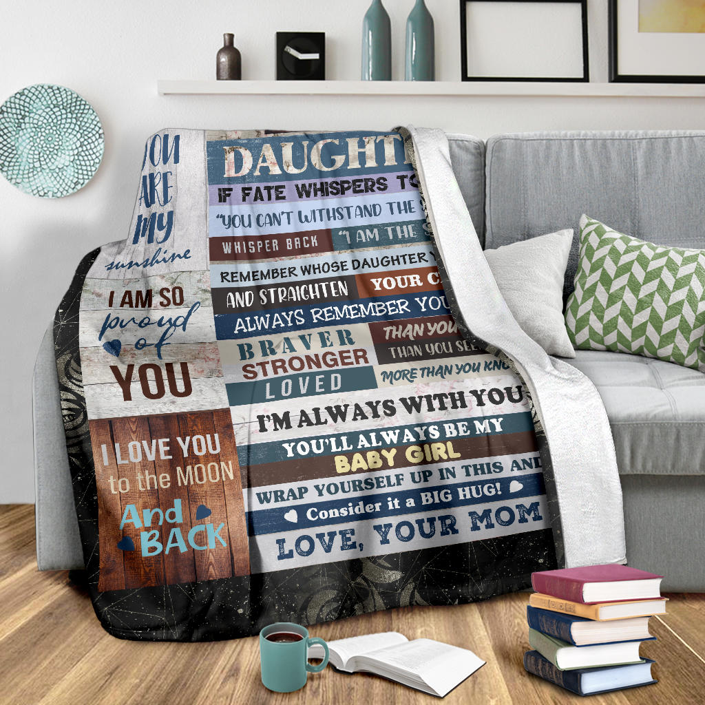 To My Daughter Blanket Gift from Mom