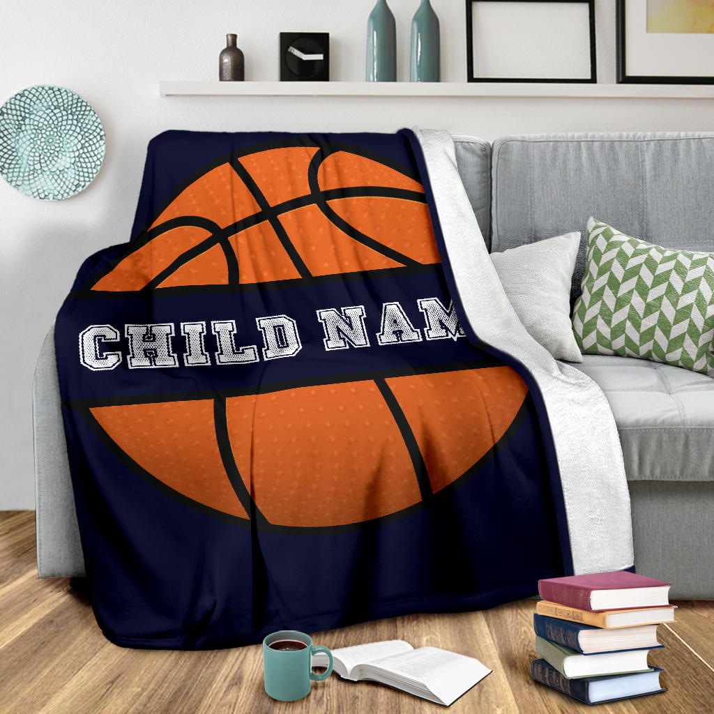 Personalized Name Basketball Premium Boys Blanket