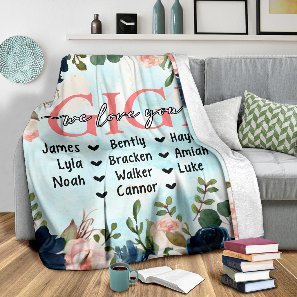 Personalized Blanket for Grandma from Grandkids
