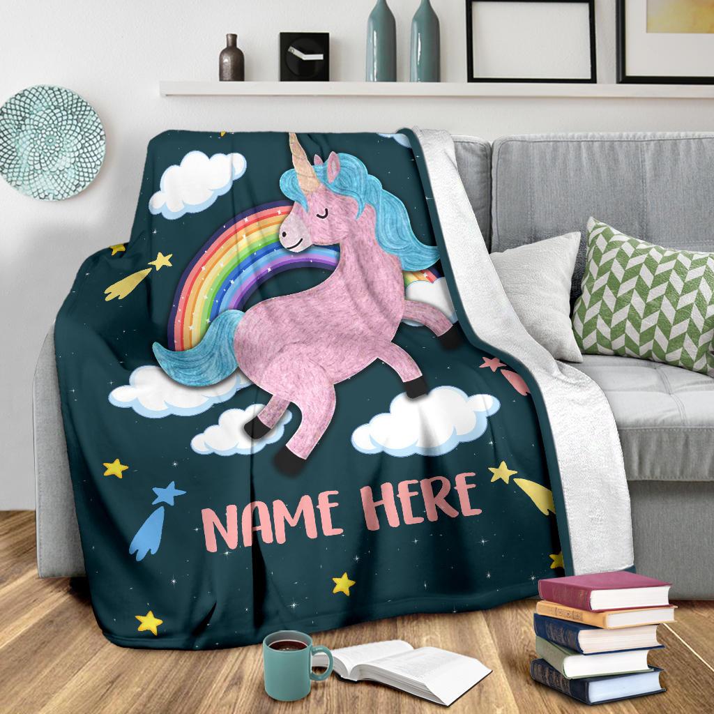 Personalized Name Magical Unicorn Blanket for Babies & Girls - Multistyle