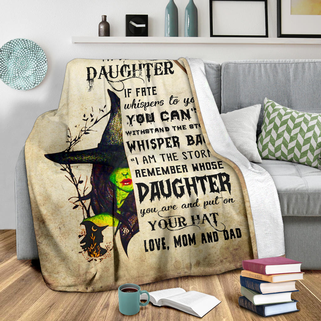 My Dear Daughter, Premium Fleece Blanket Gift from Mom & Dad to Daughter