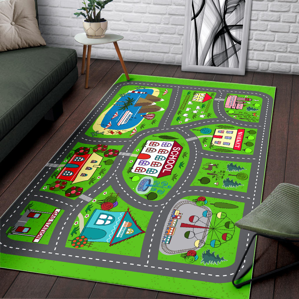 City Streets Car Play Mat For Kids, Activity Rug for Boys, Girls Toddlers