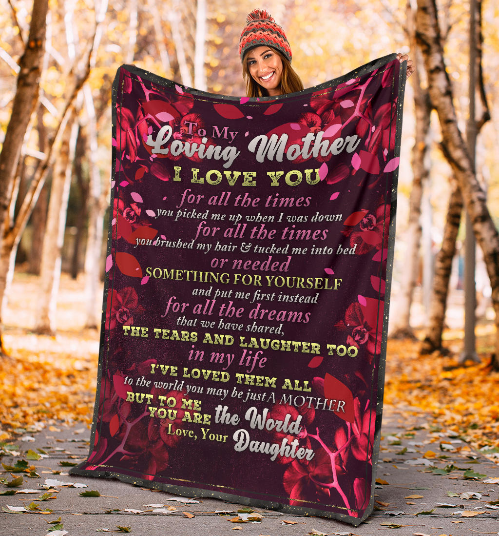 To My Loving Mother Blanket Gift from Daughter