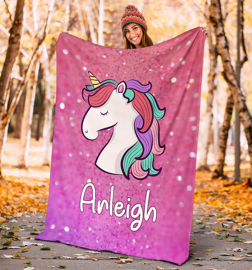 Personalized Name Magical Unicorn Blanket for Babies & Girls - Multistyle