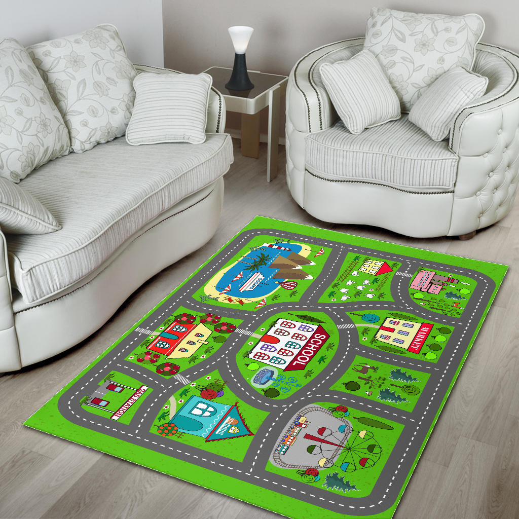 City Streets Car Play Mat For Kids, Activity Rug for Boys, Girls Toddlers
