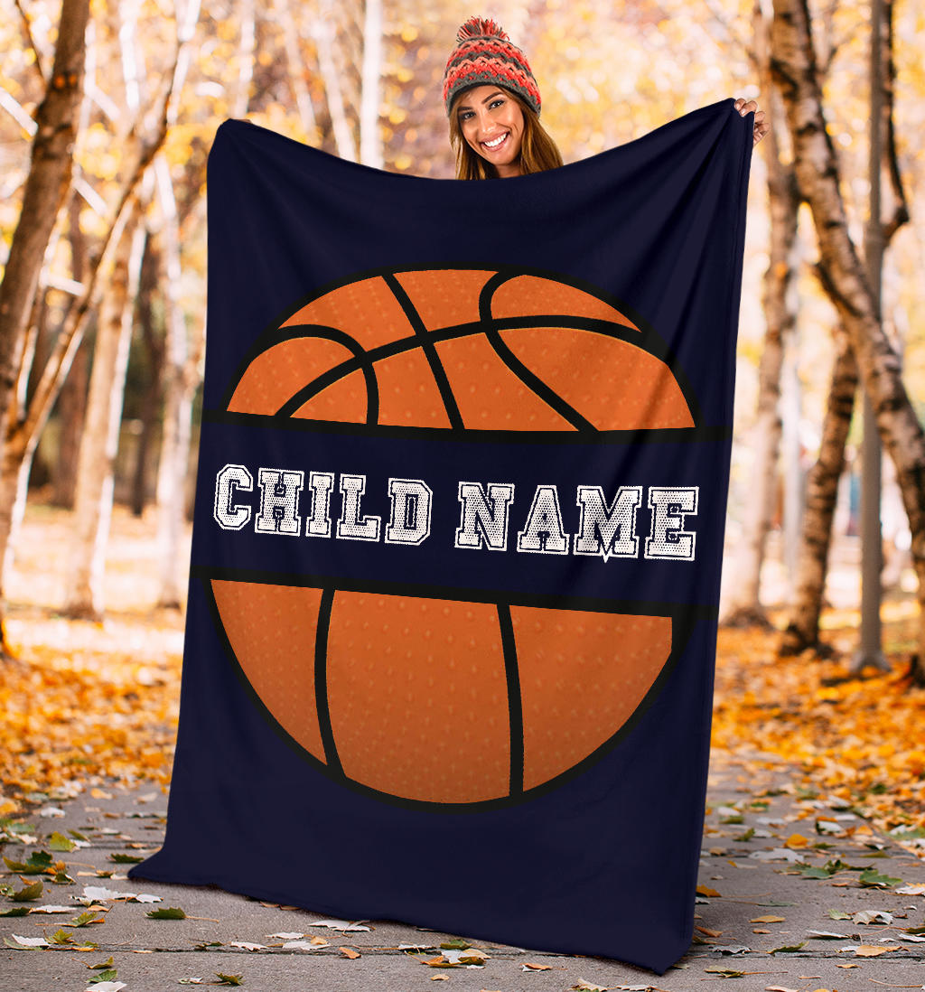 Personalized Name Basketball Premium Boys Blanket