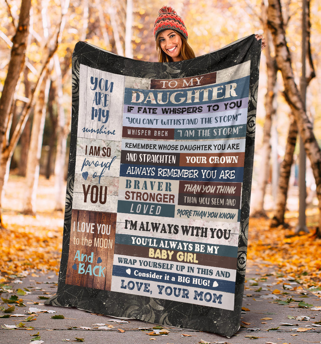 To My Daughter Blanket Gift from Mom