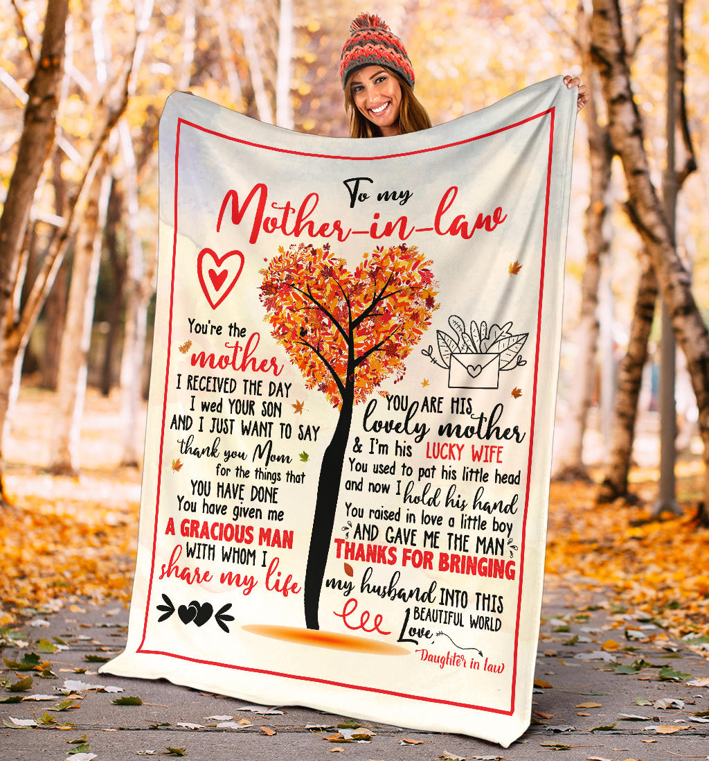Personalized Blanket, Gift for Mother in Law from Daughter in Law