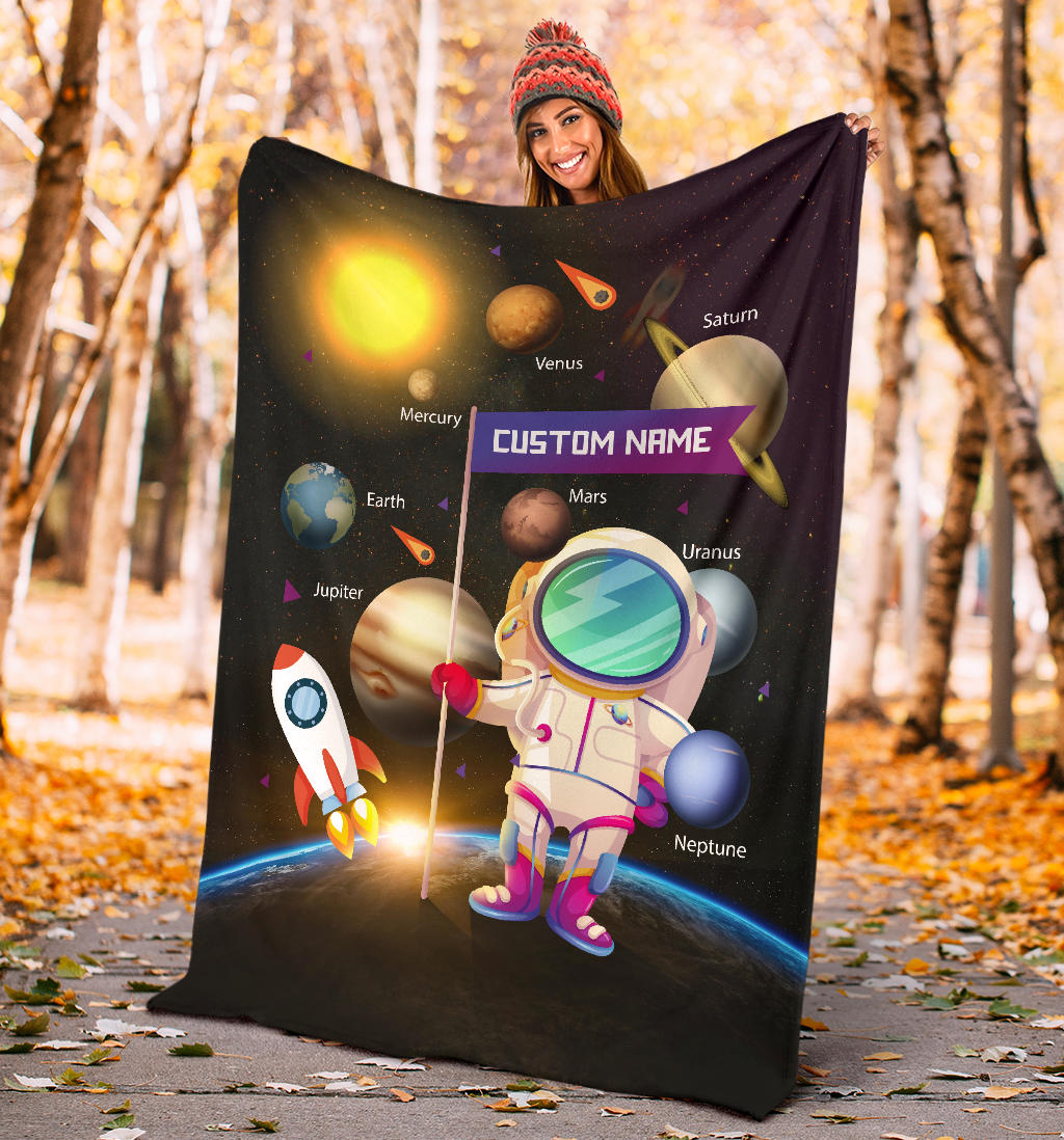 Personalized Name Solar System, Planets Blanket