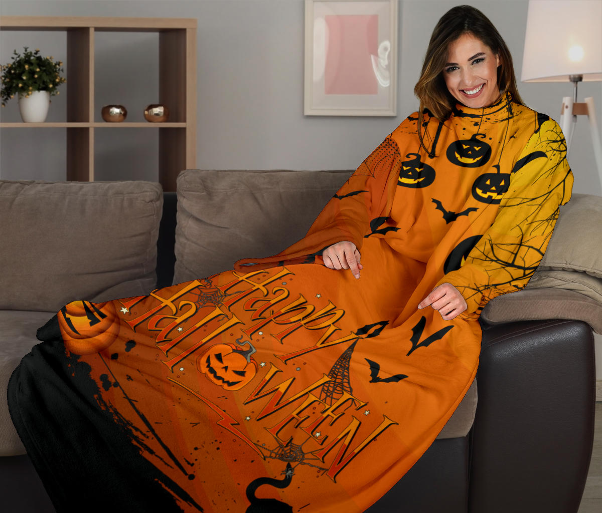 Happy Halloween Sleeve Blanket