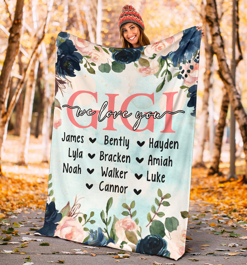 Personalized Blanket for Grandma from Grandkids