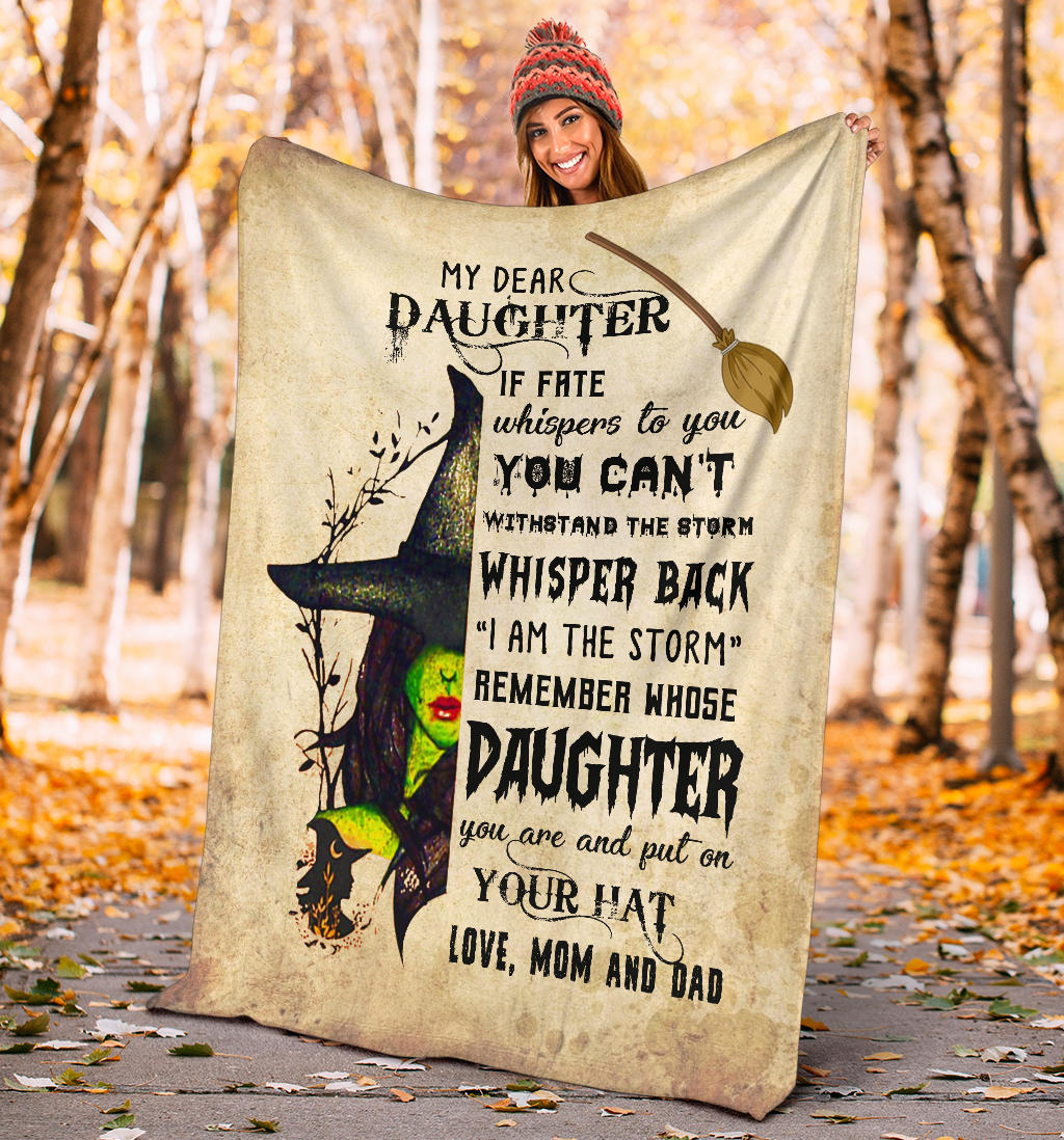 My Dear Daughter, Premium Fleece Blanket Gift from Mom & Dad to Daughter