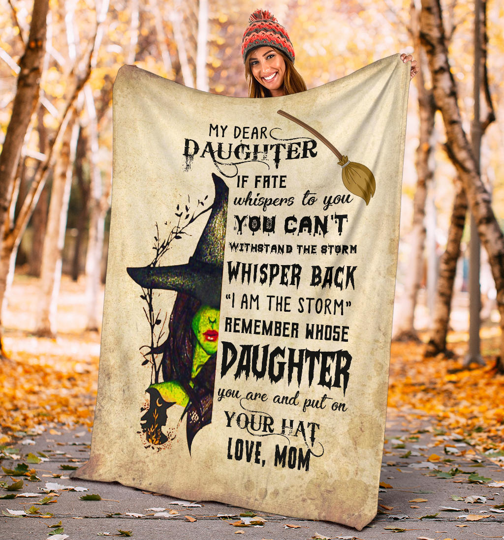 My Dear Daughter, Premium Fleece Blanket Gift from Mom to Daughter