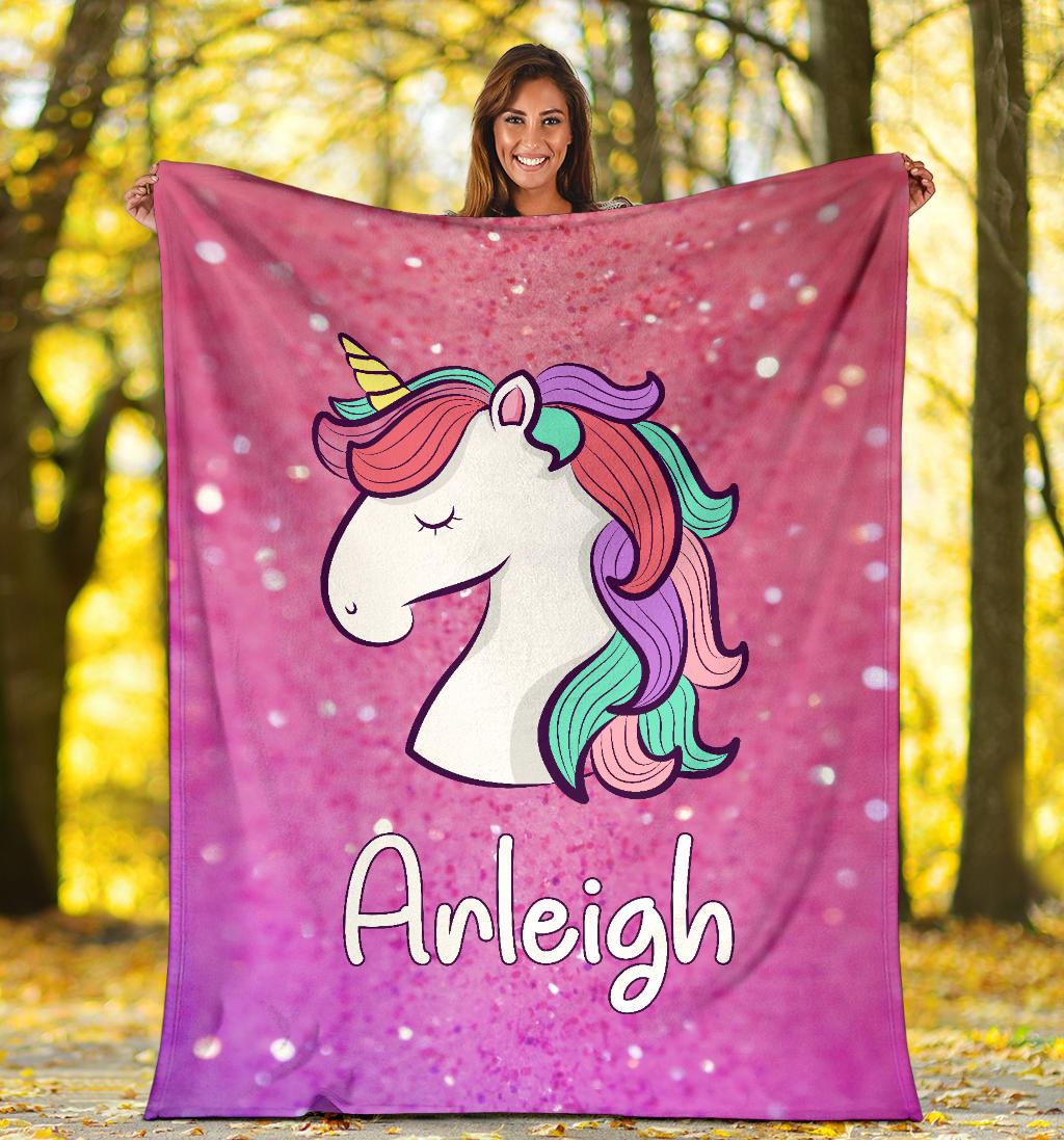 Personalized Name Magical Unicorn Blanket for Babies & Girls - Multistyle