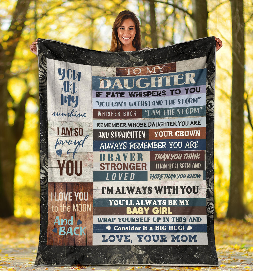 To My Daughter Blanket Gift from Mom