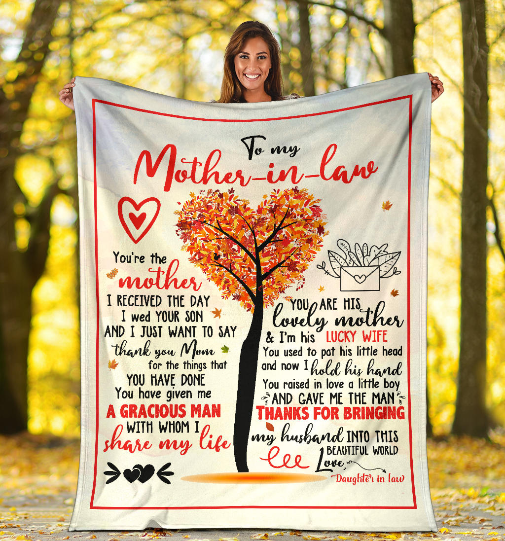Personalized Blanket, Gift for Mother in Law from Daughter in Law