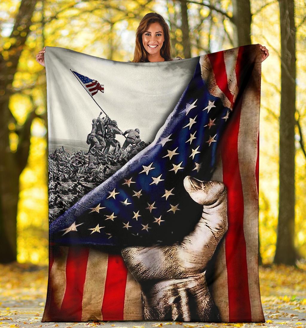 Veteran's Day US Flag Blanket, Gift for Veterans