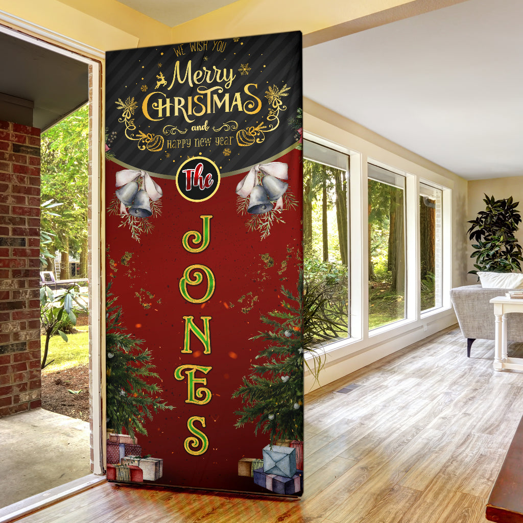 Personalized Name, Christmas Family Door Decor, Door Socks