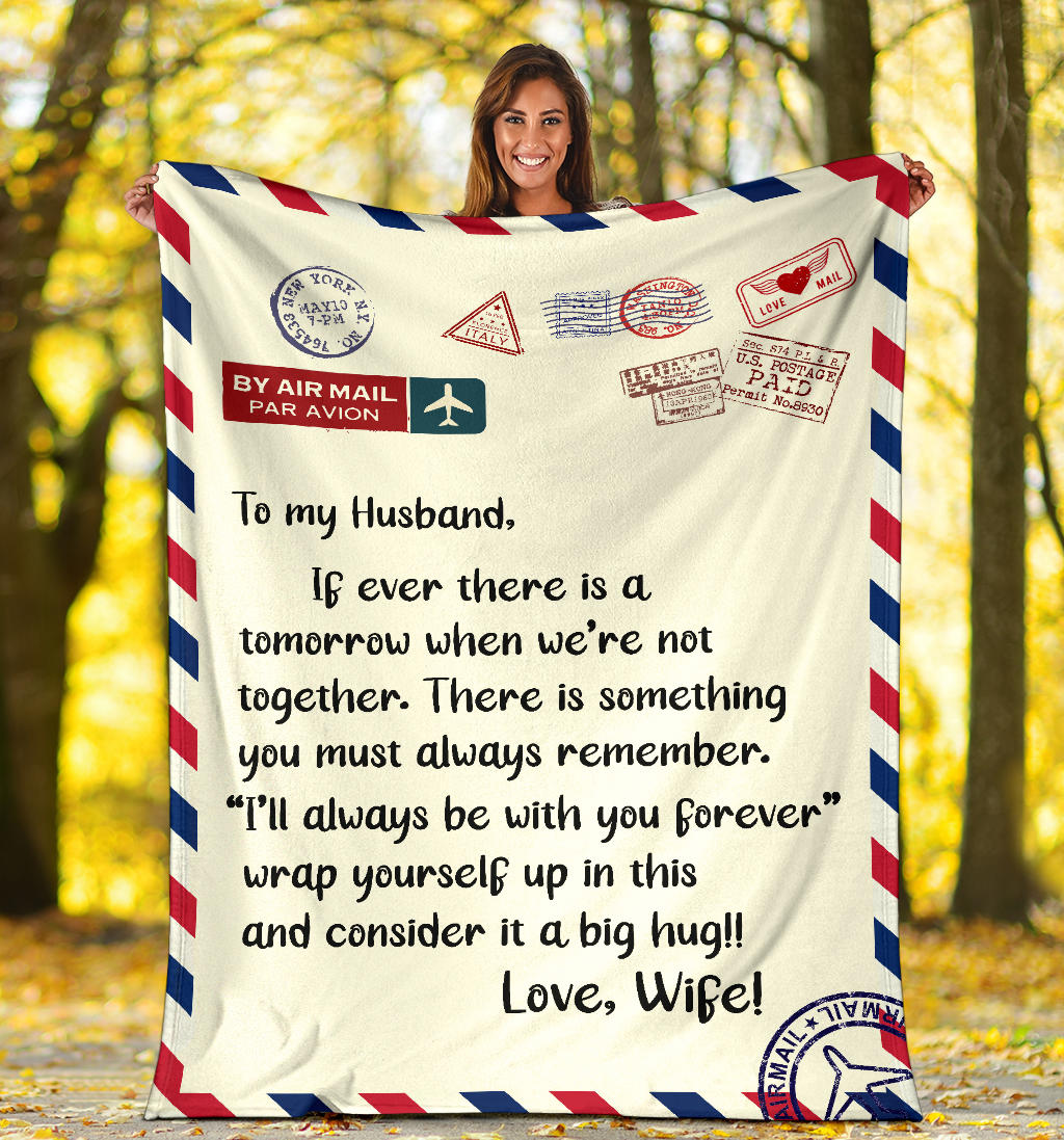 To My Husband Gift from Wife, Mail Blanket