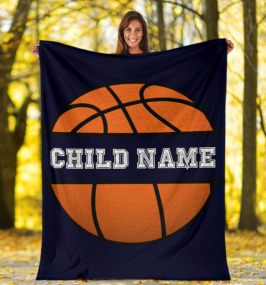 Personalized Name Basketball Premium Boys Blanket