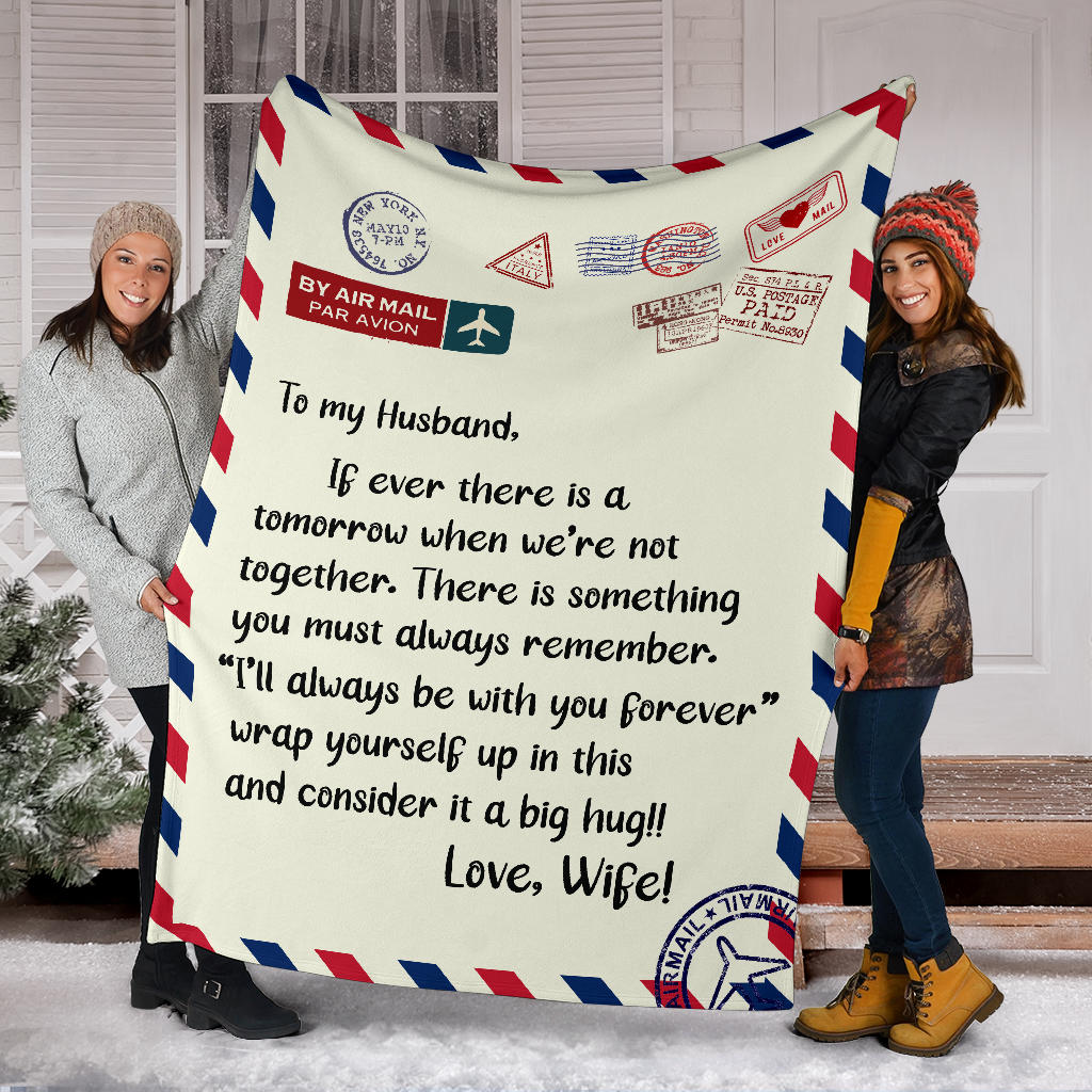 To My Husband Gift from Wife, Mail Blanket