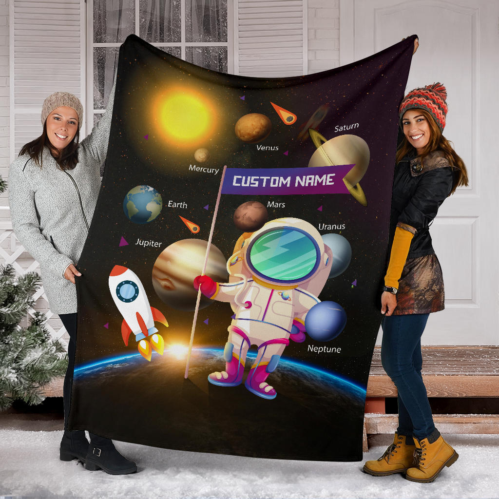 Personalized Name Solar System, Planets Blanket