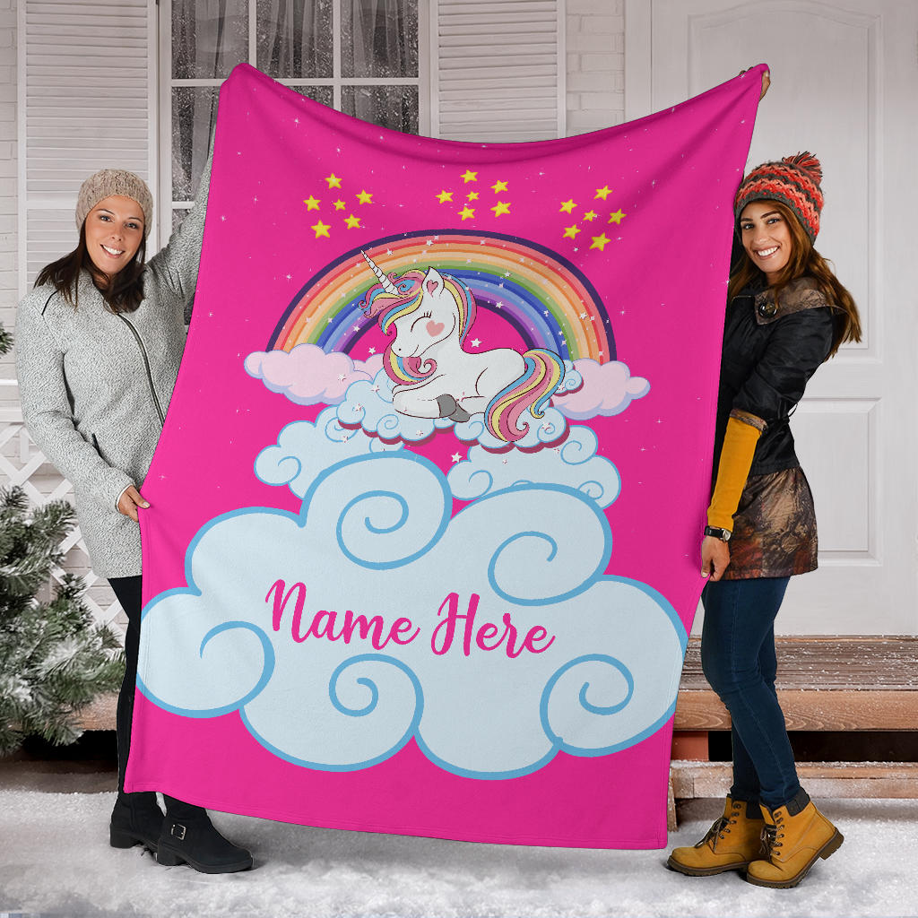 Personalized Name Magical Unicorn Blanket for Babies & Girls - Multistyle