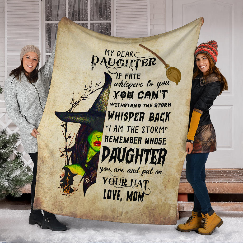 My Dear Daughter, Premium Fleece Blanket Gift from Mom to Daughter