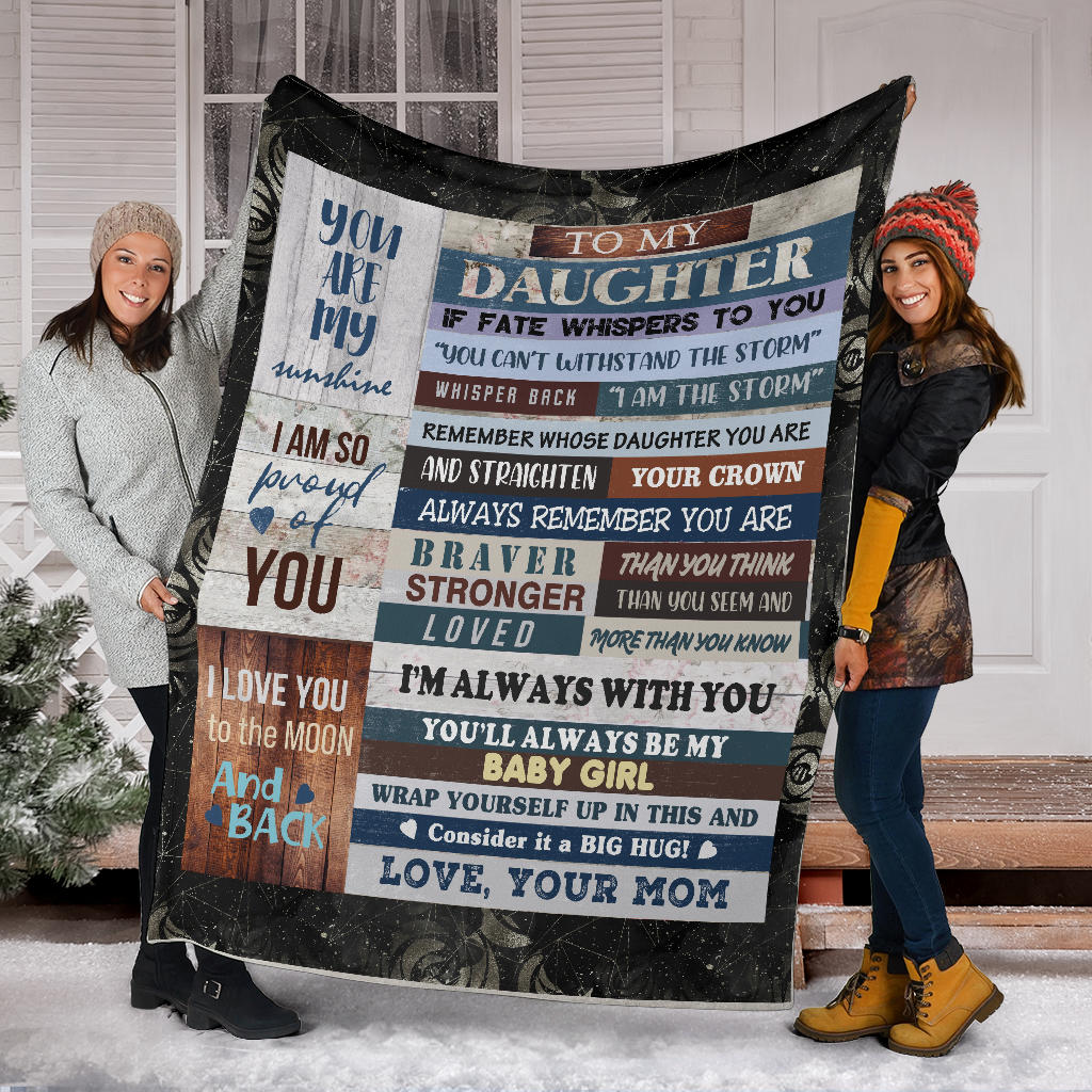 To My Daughter Blanket Gift from Mom