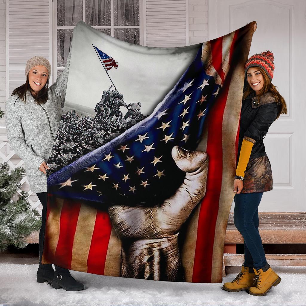 Veteran's Day US Flag Blanket, Gift for Veterans