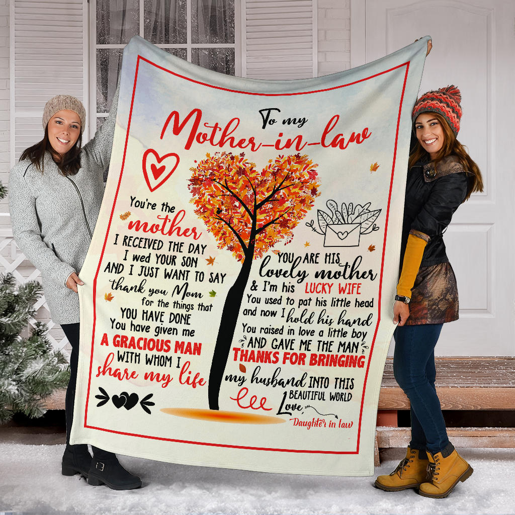 Personalized Blanket, Gift for Mother in Law from Daughter in Law