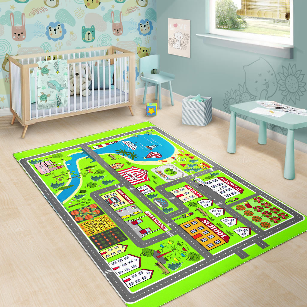 Car Play Mat For Kids, Activity Rug for Boys, Girls Toddlers