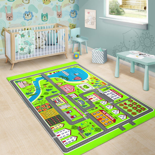 Car Play Mat For Kids, Activity Rug for Boys, Girls Toddlers