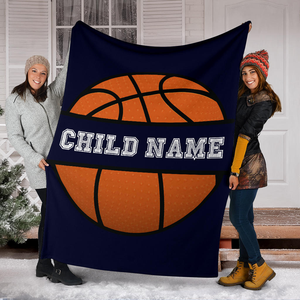 Personalized Name Basketball Premium Boys Blanket