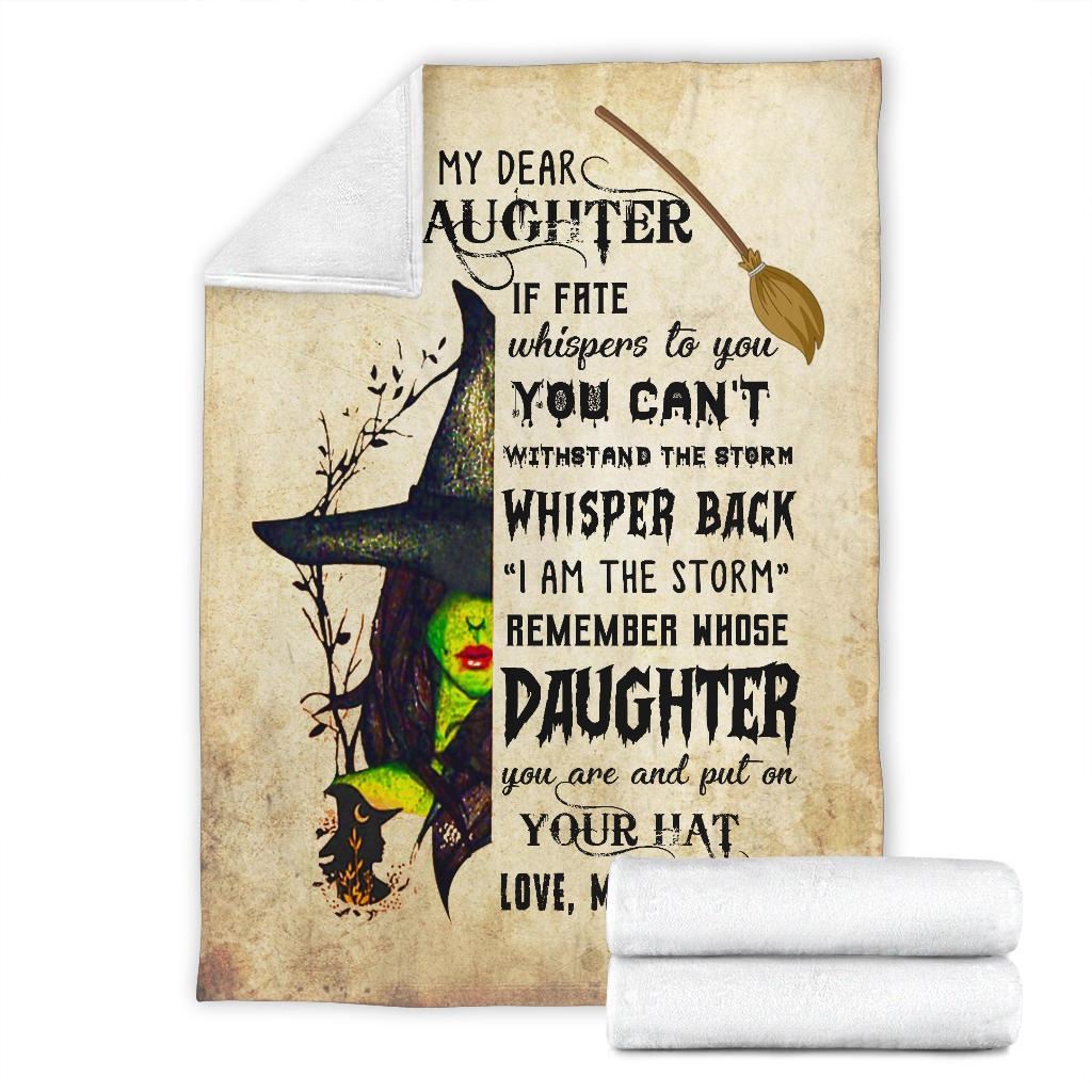 My Dear Daughter, Premium Fleece Blanket Gift from Mom & Dad to Daughter