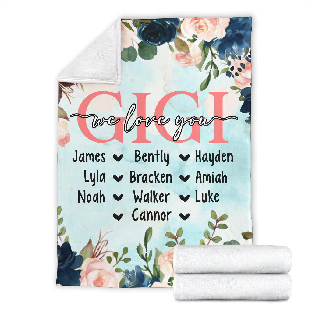Personalized Blanket for Grandma from Grandkids