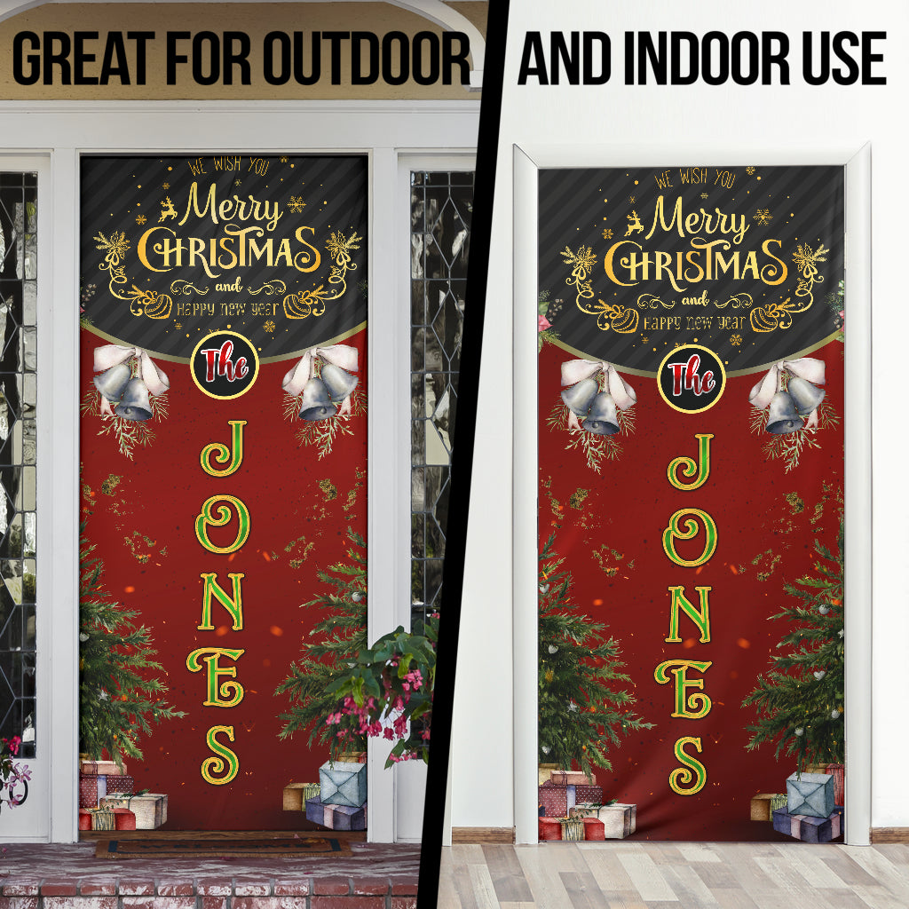 Personalized Name, Christmas Family Door Decor, Door Socks